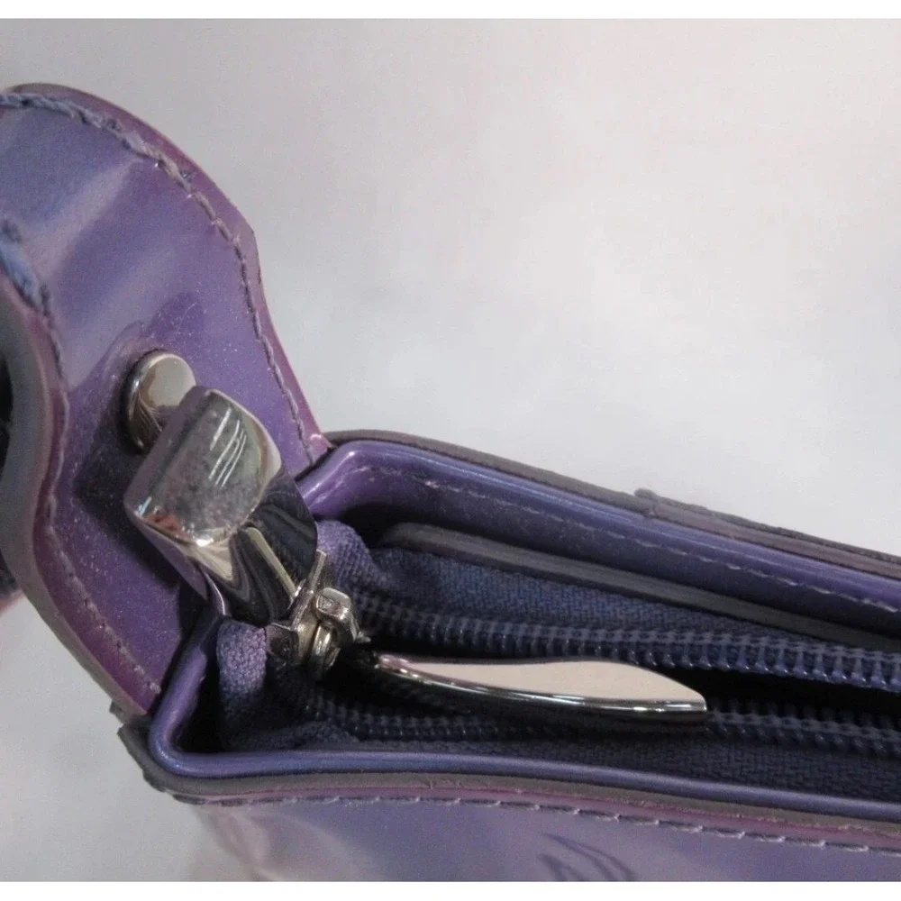 Beijo by Susan Handley Vintage Retro Purple Patent Shoulder Bag Y2K Purse